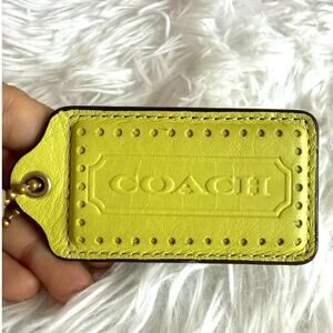 COACH Yellow Hang Tag Bag Charm